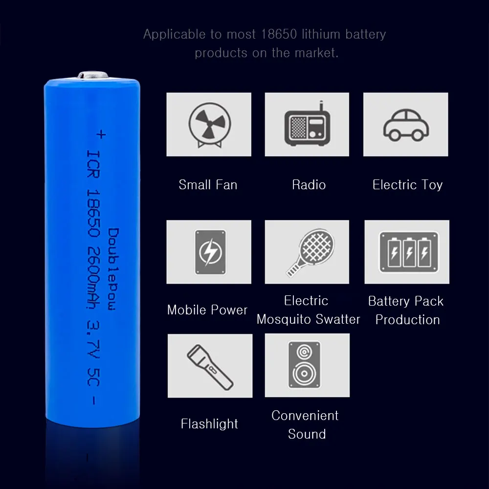 Doublepow  18650 battery 3.7v  - Vape Battery 18650 reseña y precio