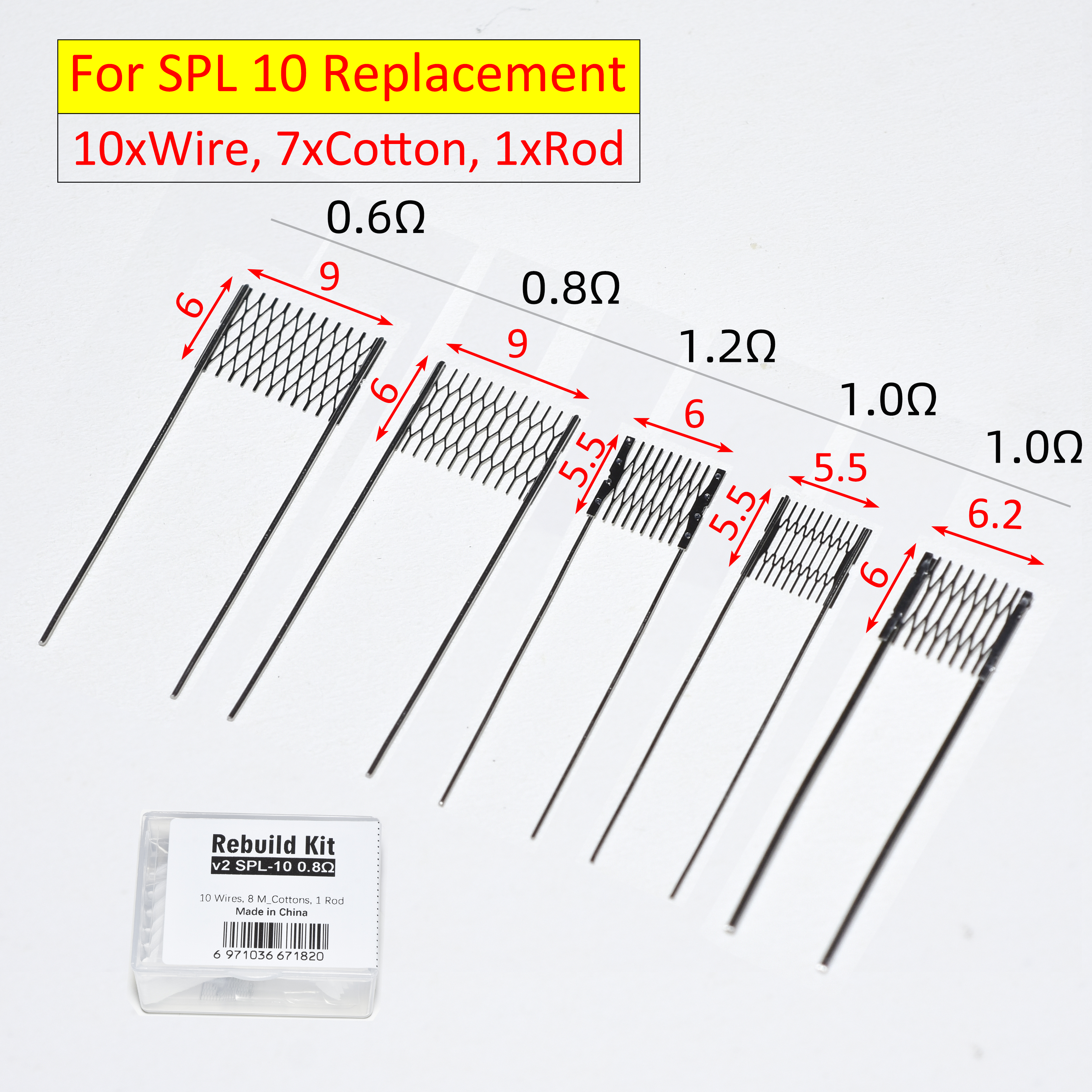 5 Type SPL 10 Resistance Wire  - Coil Building Kit reseña y precio