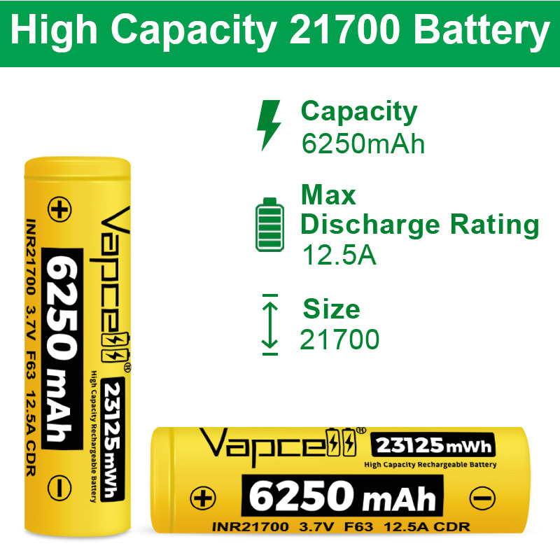 New High-capacity 21700 Batter - Vape Battery 18650 reseña y precio