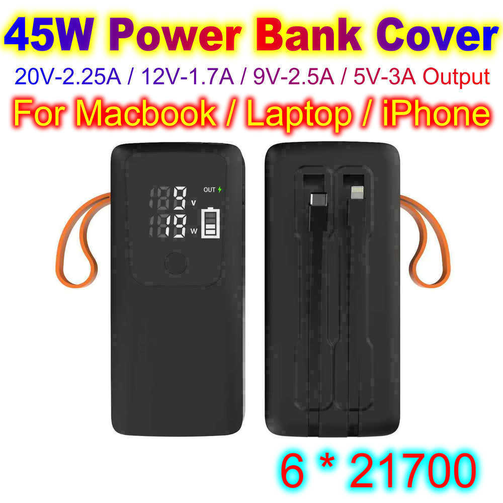45W Power Bank Shell 21700 Bat - Battery Case Storage reseña y precio