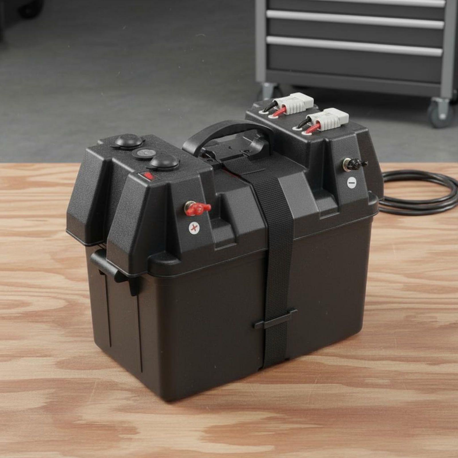 Battery Storage Box with Termi - Battery Case Storage reseña y precio