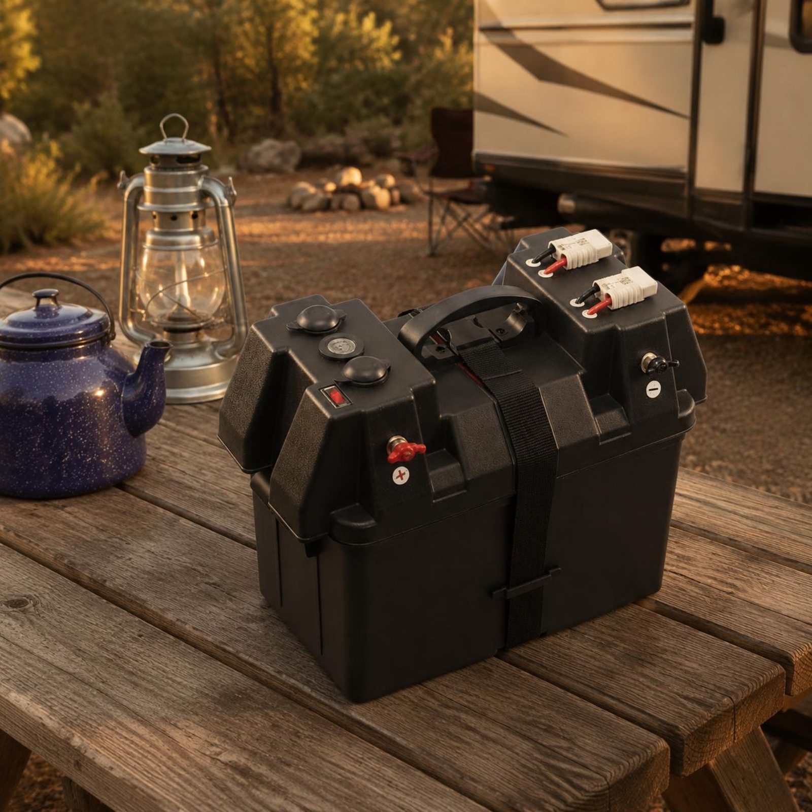 Battery Storage Box with Termi - Battery Case Storage reseña y precio