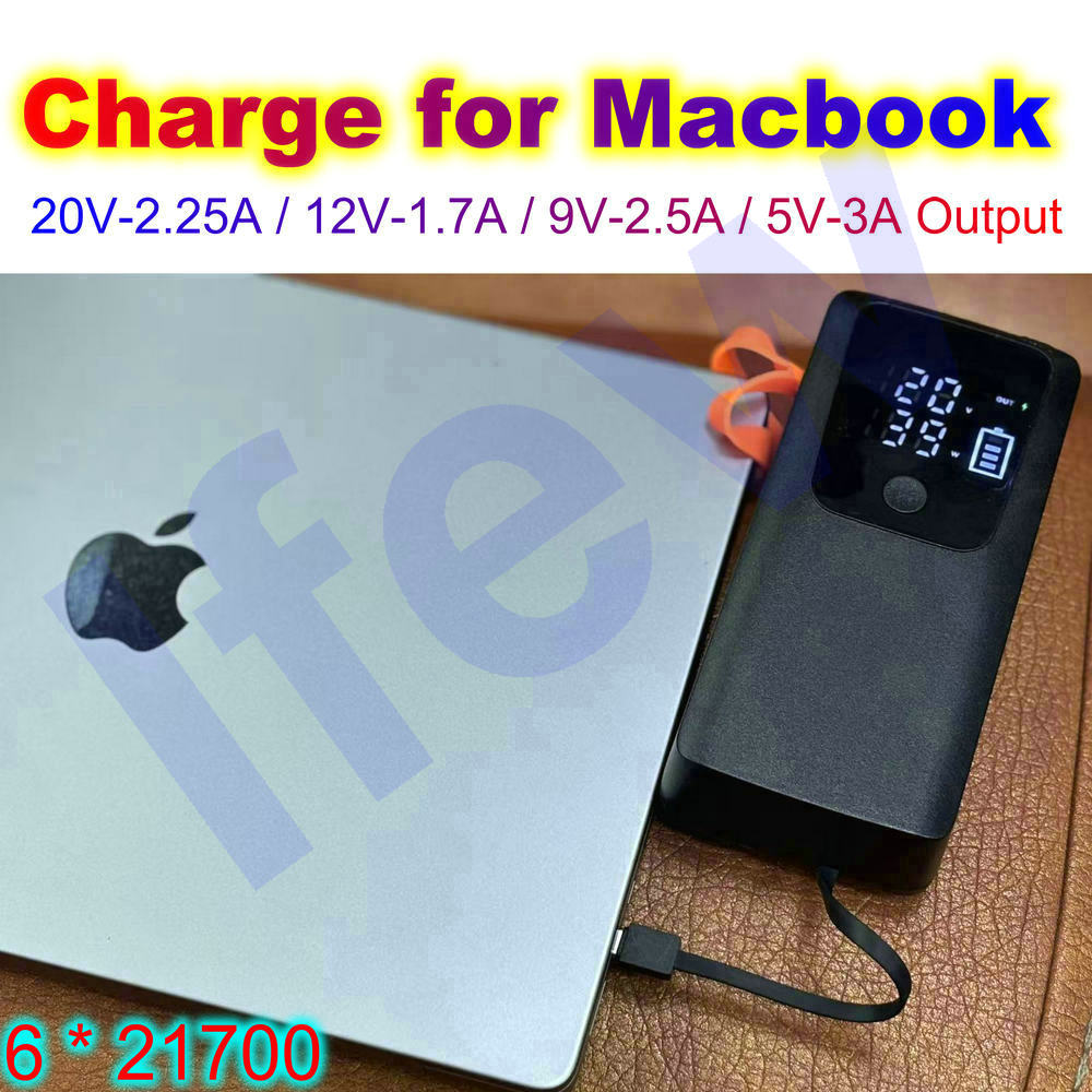 45W Power Bank Case For Macboo - Battery Case Storage reseña y precio