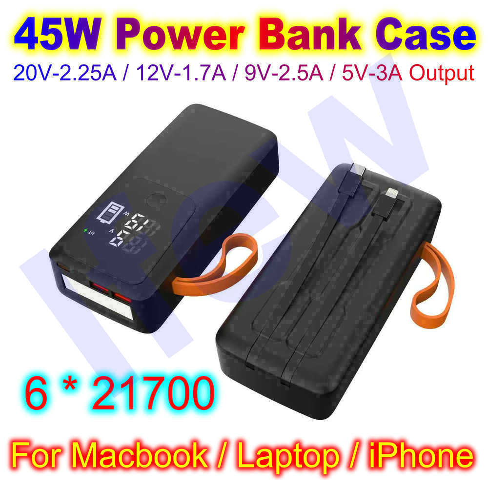 45W Power Bank Case For Macboo - Battery Case Storage reseña y precio