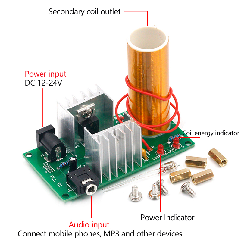 Mini Tesla Coil DIY Electronic - Coil Building Kit reseña y precio